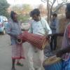 Enjoying madal with local people